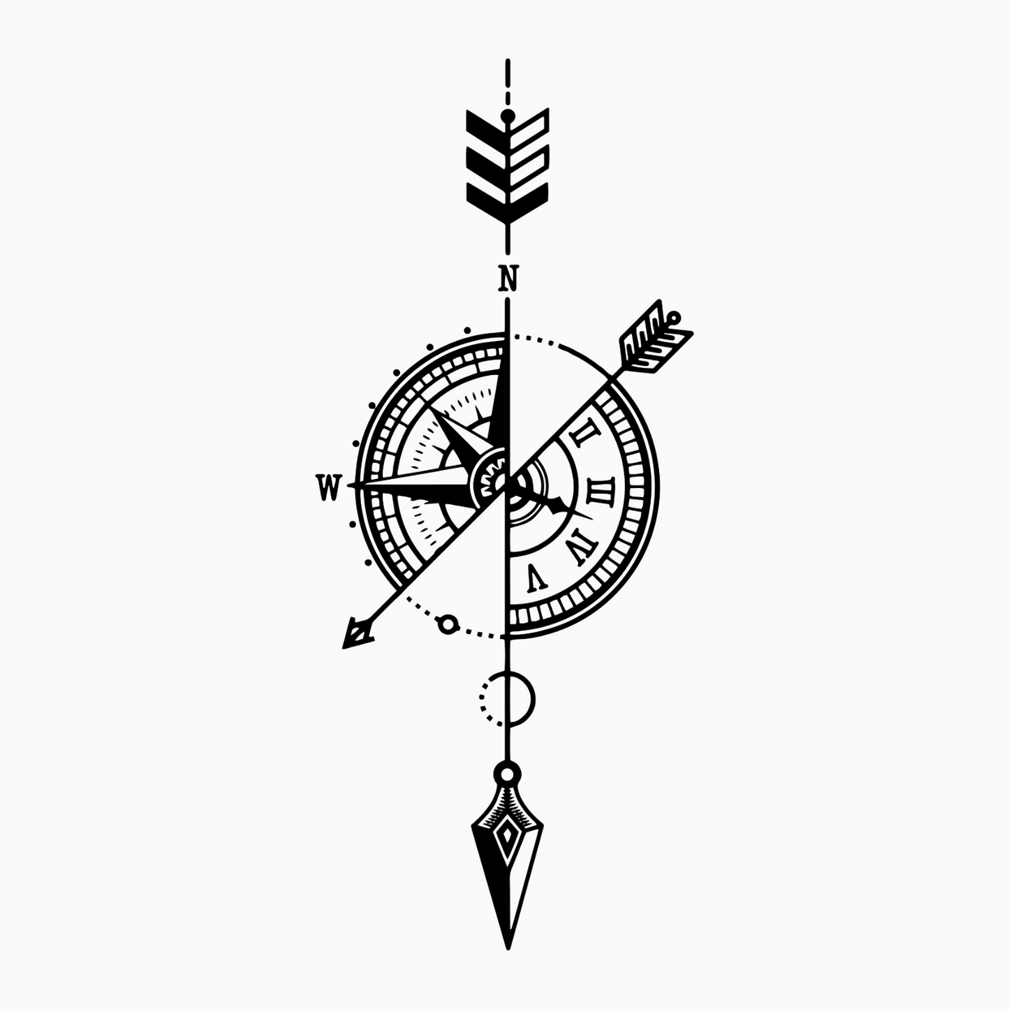 Pfeil des Reisenden Tattoo