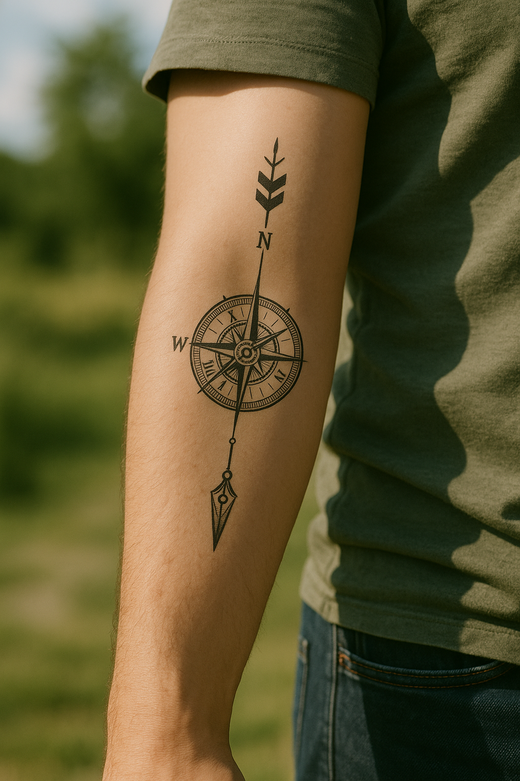 Pfeil des Reisenden Tattoo
