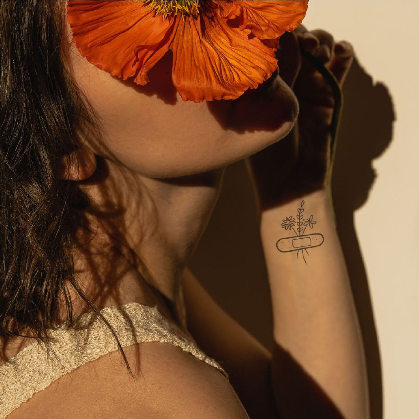 Pflasterblumenstrauß Tattoo