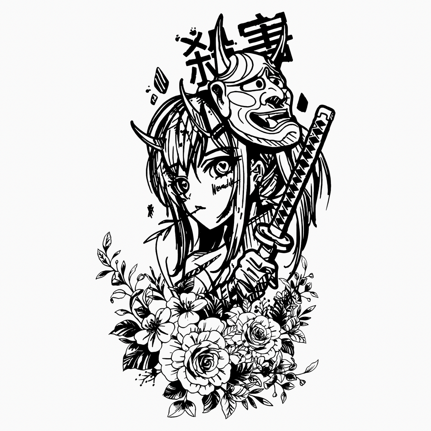 Anime Geisha Tattoo