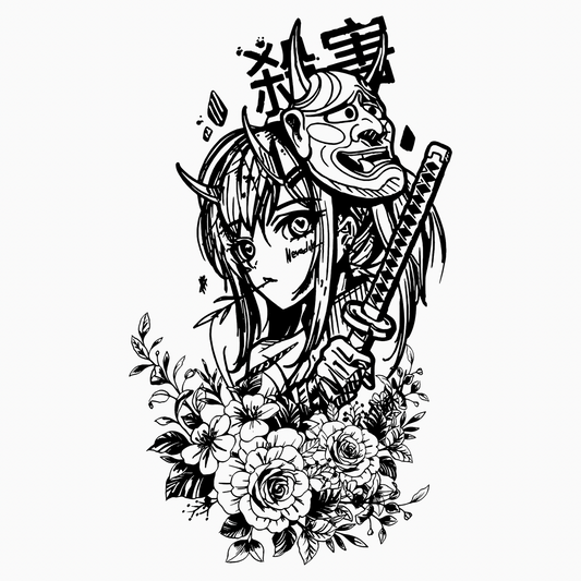 Anime Geisha Tattoo